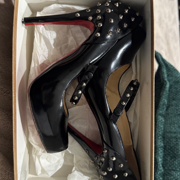 Christian Louboutin Black Studded Heels - Picture 7 of 7